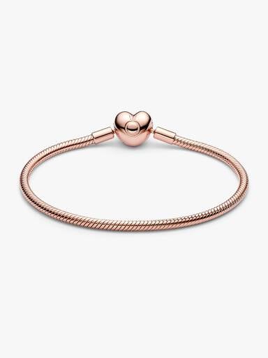 Pandora Moments Heart Clasp Snake Chain Bracelet
