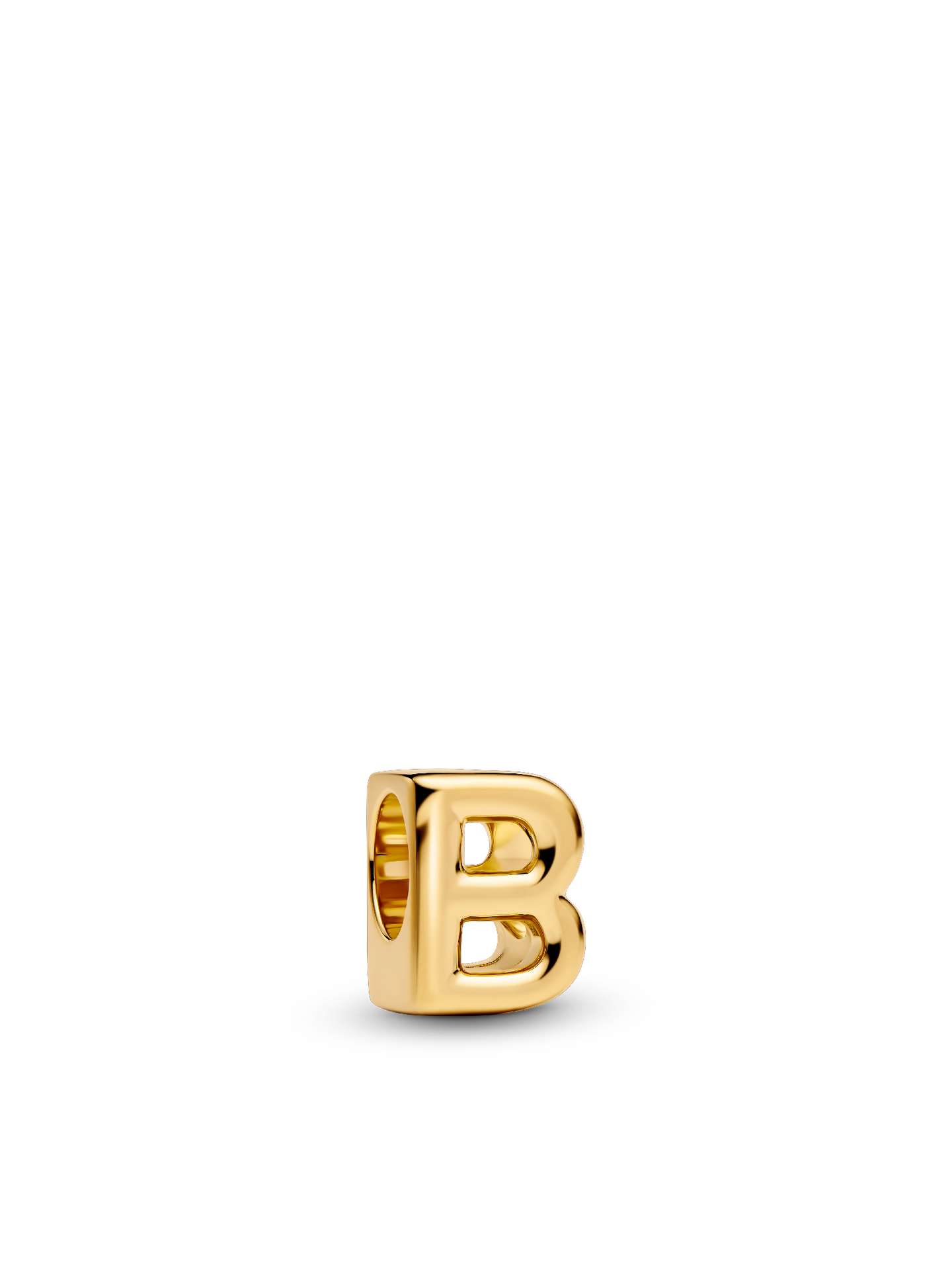 Женский шарм Pandora Letter B Alphabet Charm, Gold plated, цвет: Золотой с покрытием — фото 1