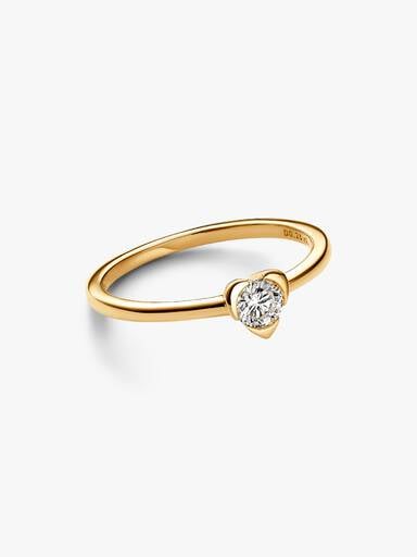 Pandora Talisman 14k Gold Lab-grown Diamond Heart Ring