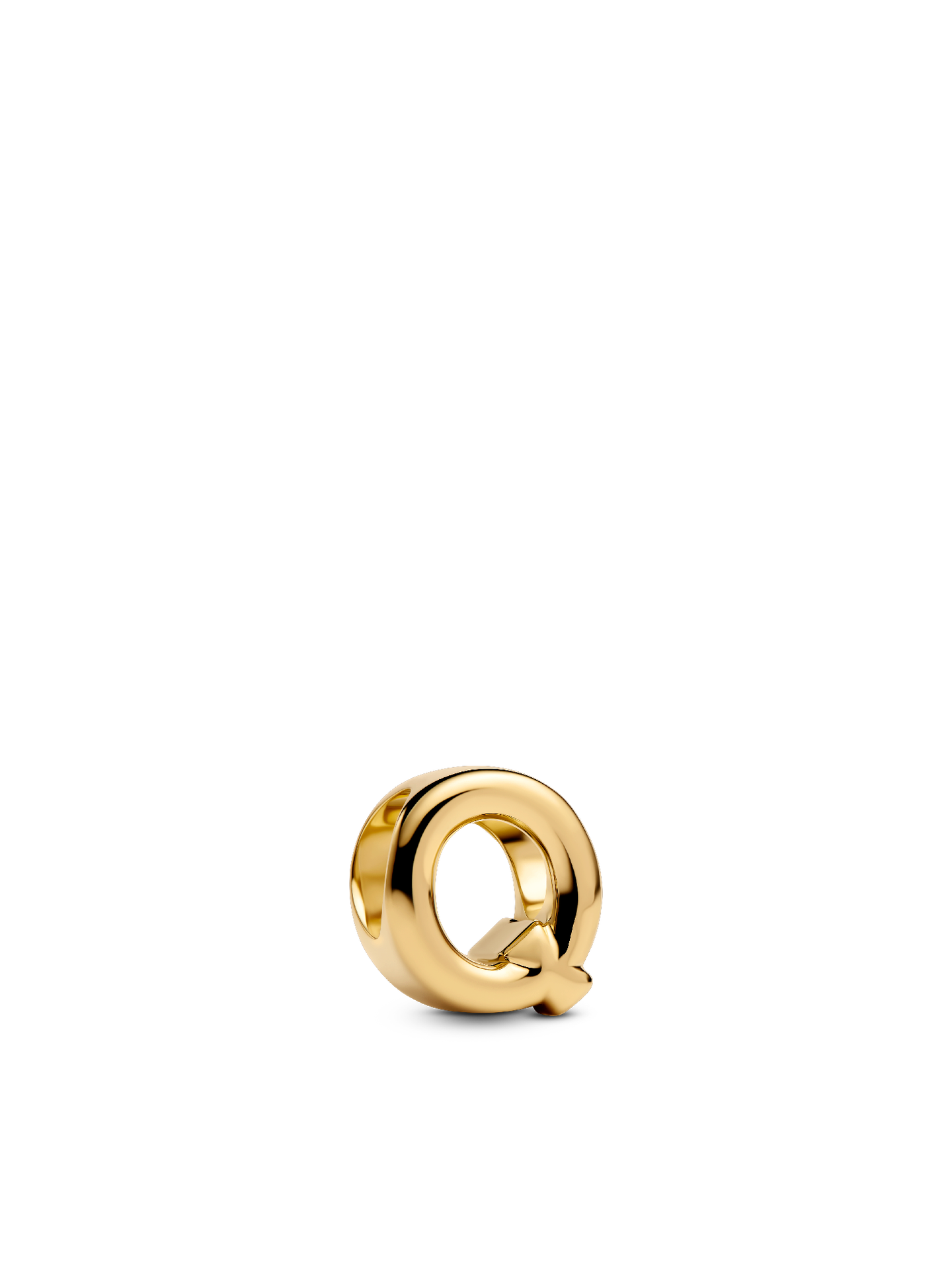 Женский шарм Pandora Letter Q Alphabet Charm, Gold plated, цвет: Позолоченный — фото 1