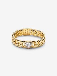 Heart Cuban Chain Ring Heart Cuban Chain Ring