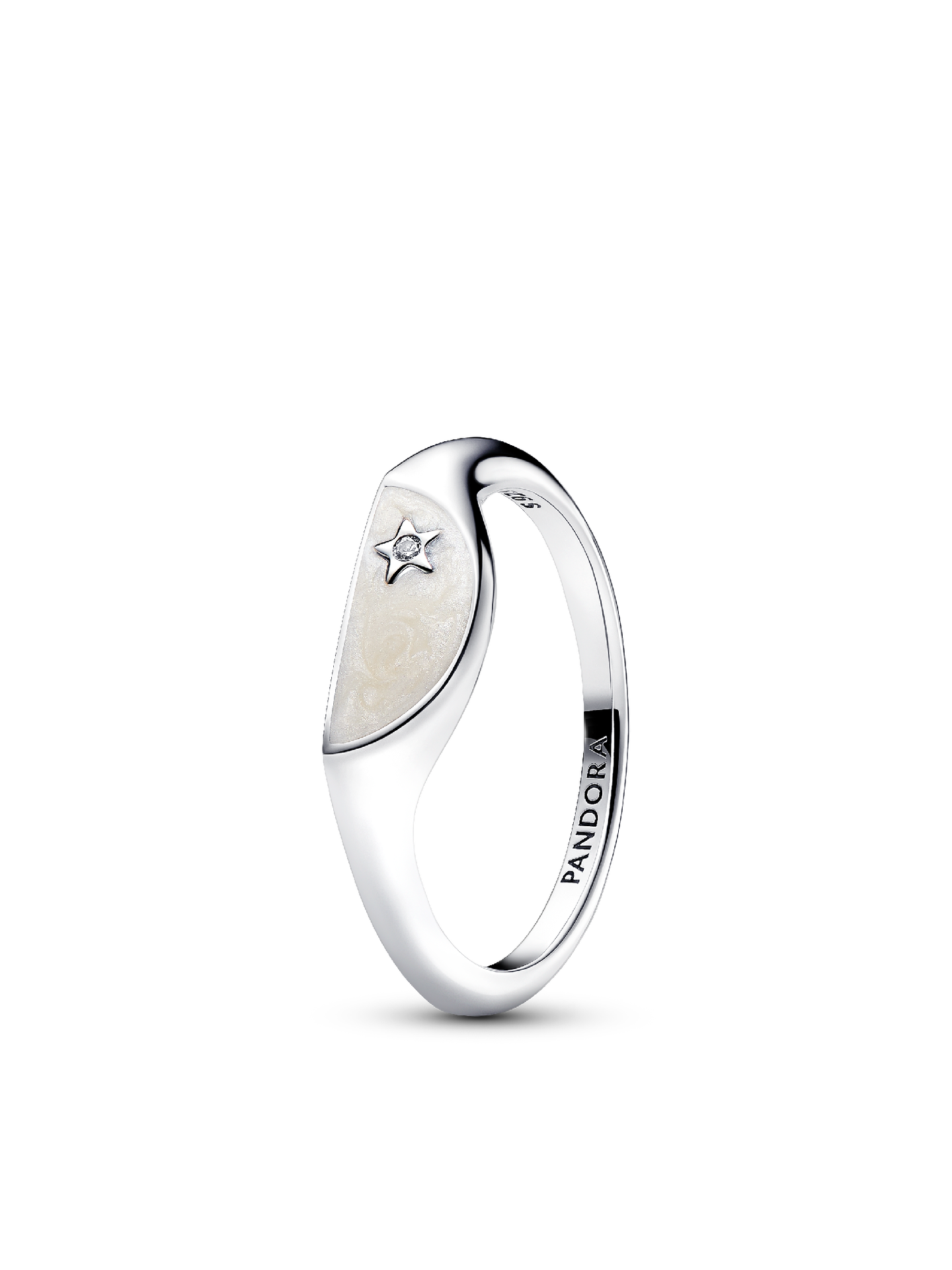 Кольцо Pandora ME Halved Enamel Signet, Sterling silver, цвет: Серебро — фото 1