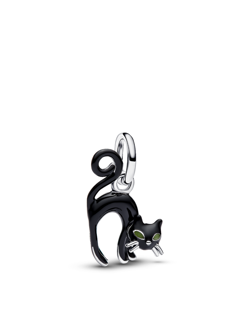 Vamp Romantic Black Cat Charm Necklace