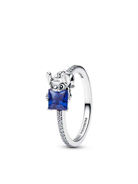 Женское кольцо Pandora Disney Stitch & Stone, Sterling silver #193740C02, цвет: Серебро