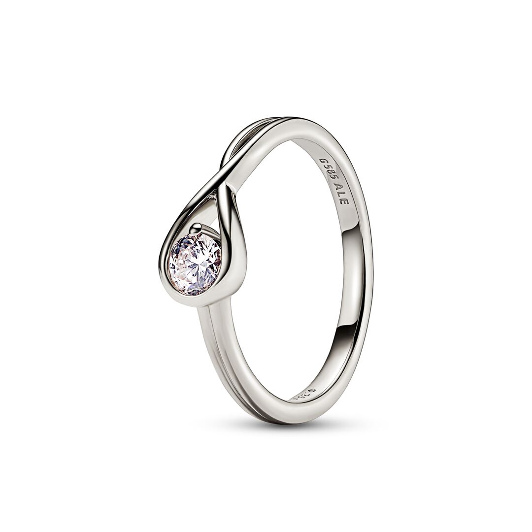Pandora Infinite Lab-grown Diamond Ring and Earrings Set 0.75 ct tw White Gold