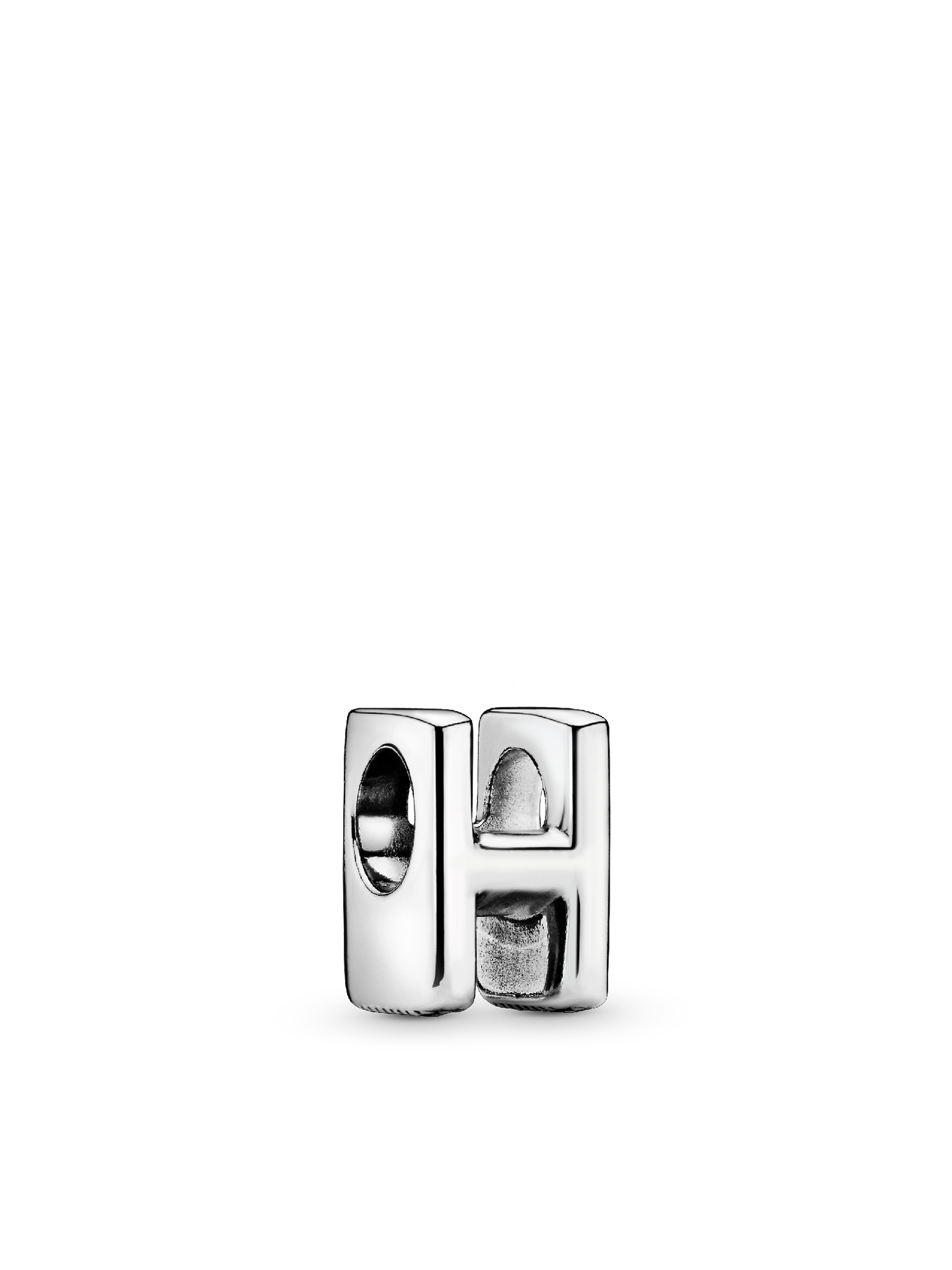 Женский шарм Pandora Letter H Alphabet Charm, цвет: Серебро — фото 1