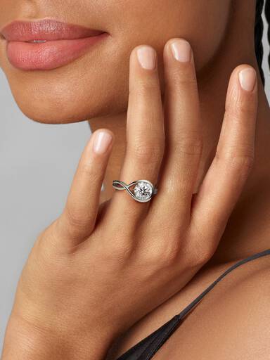 FINAL SALE - Pandora Infinite 14k White Gold Lab-grown Diamond Ring