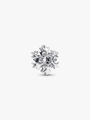 925 Sterling Silver Snowflake Charm - Winter Holiday Pendant, Made In USA
