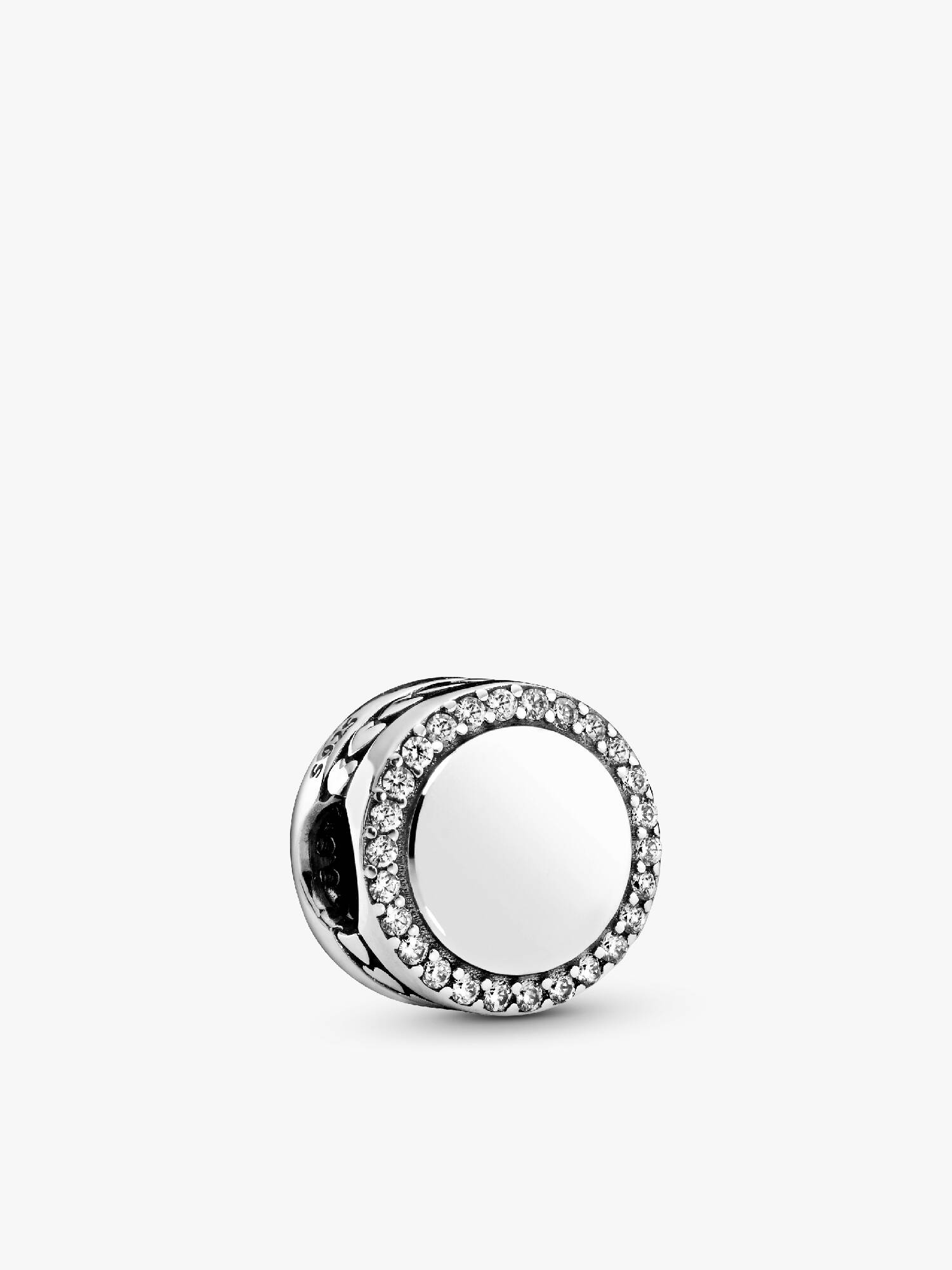 Engravable Sparkling Button Charm