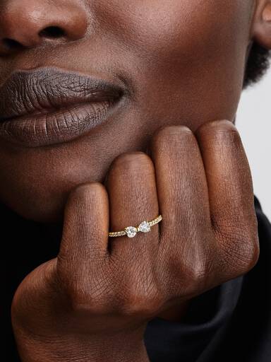 Sparkling Clear Bow Ring