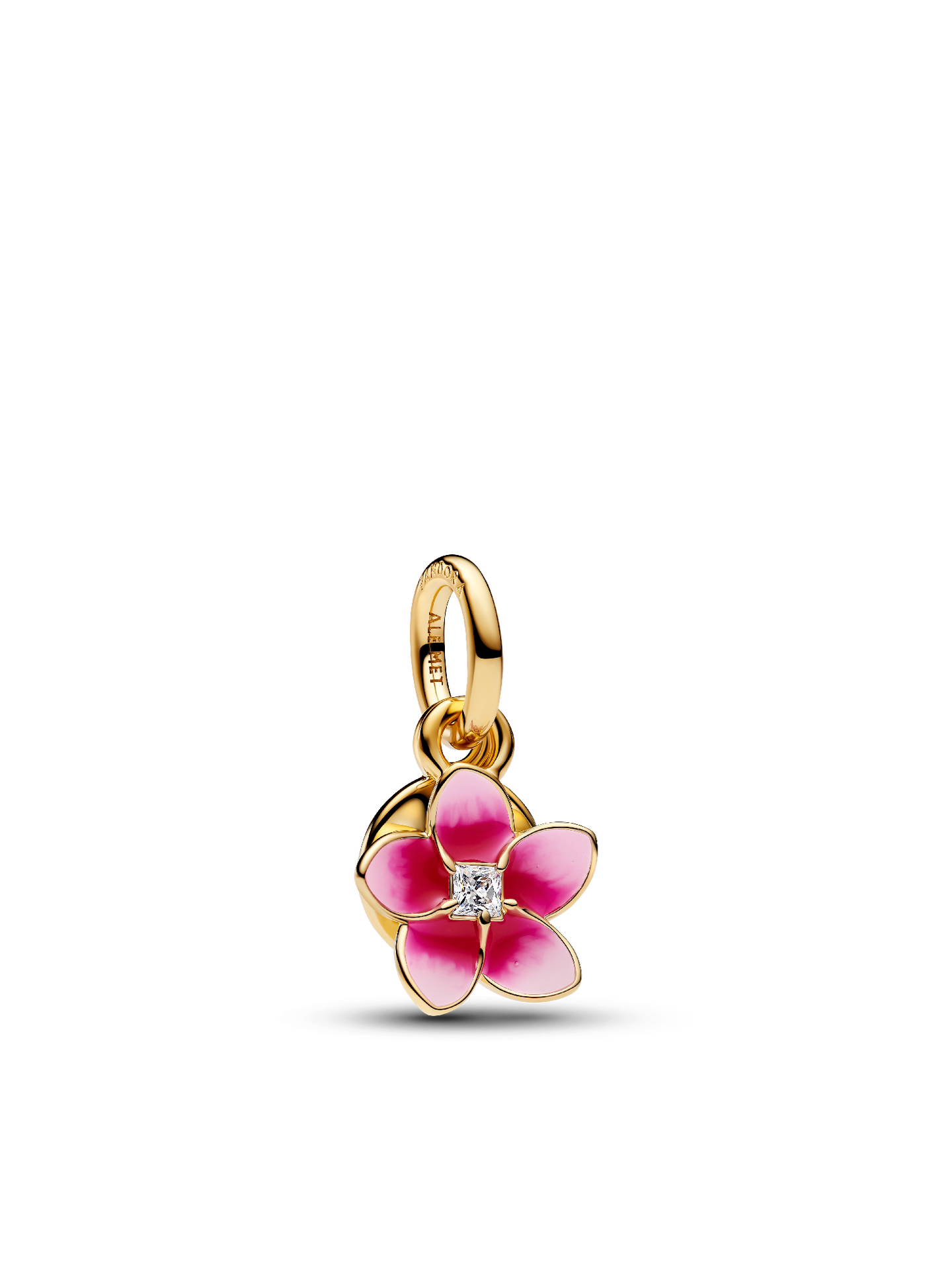 Женский шарм Pandora Disney Moana Flower Dangle Charm, цвет: Позолоченный — фото 1