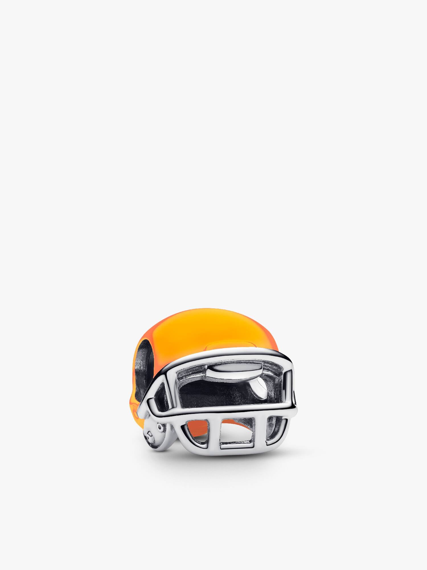 Orange Football Helmet Charm