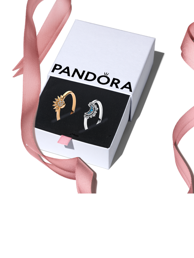 Celestial Sun and Moon Ring Set