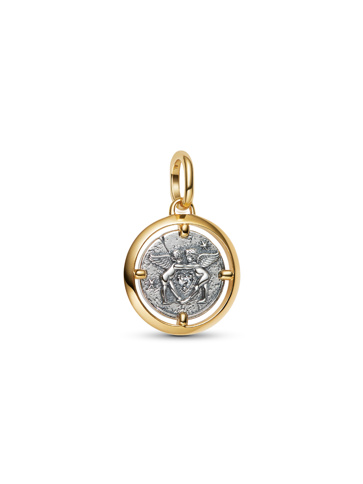 Cupids Medallion Charm | Pendant | Two-tone | Pandora US