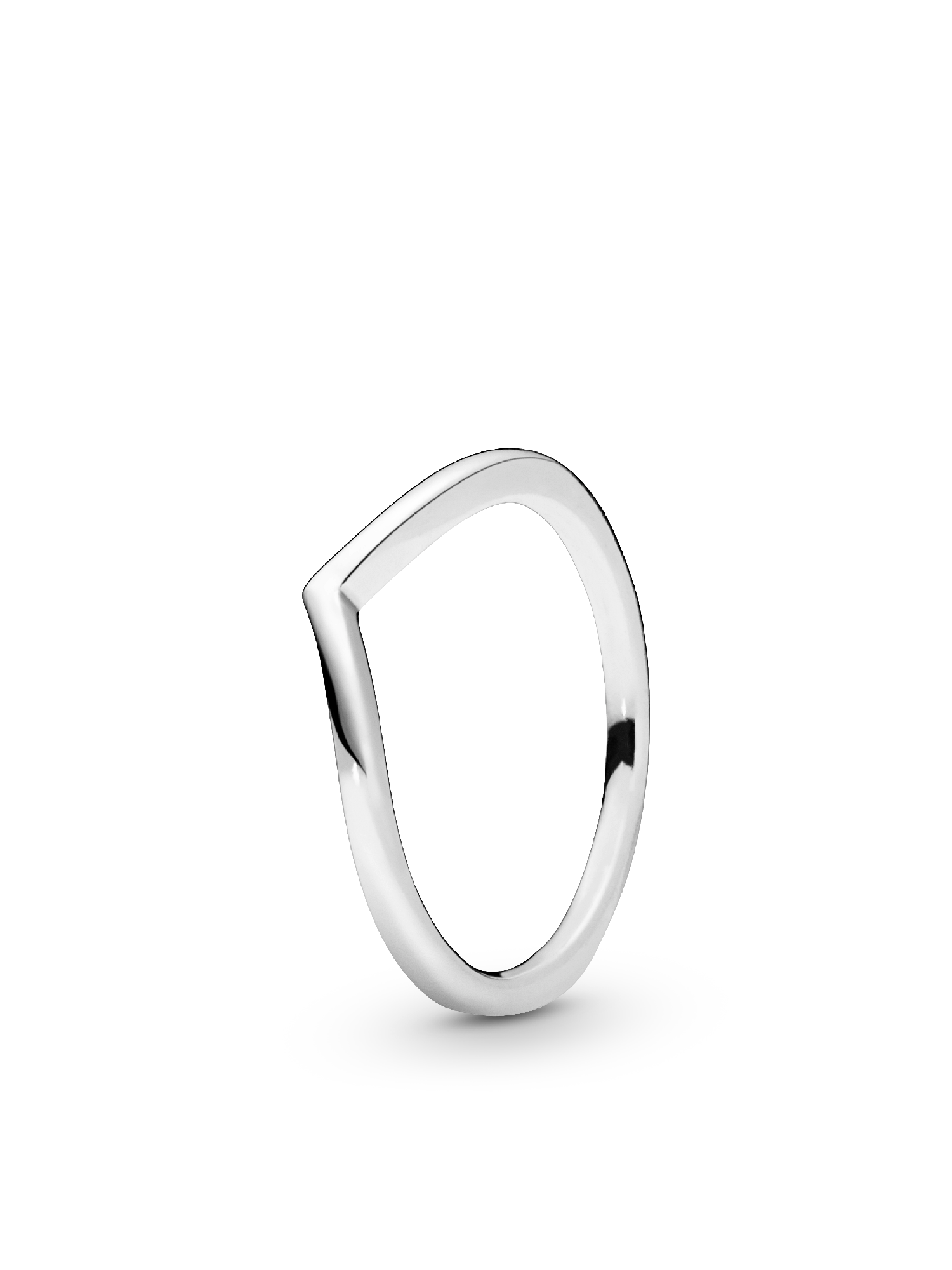 Sparkling Wishbone Heart Ring Set