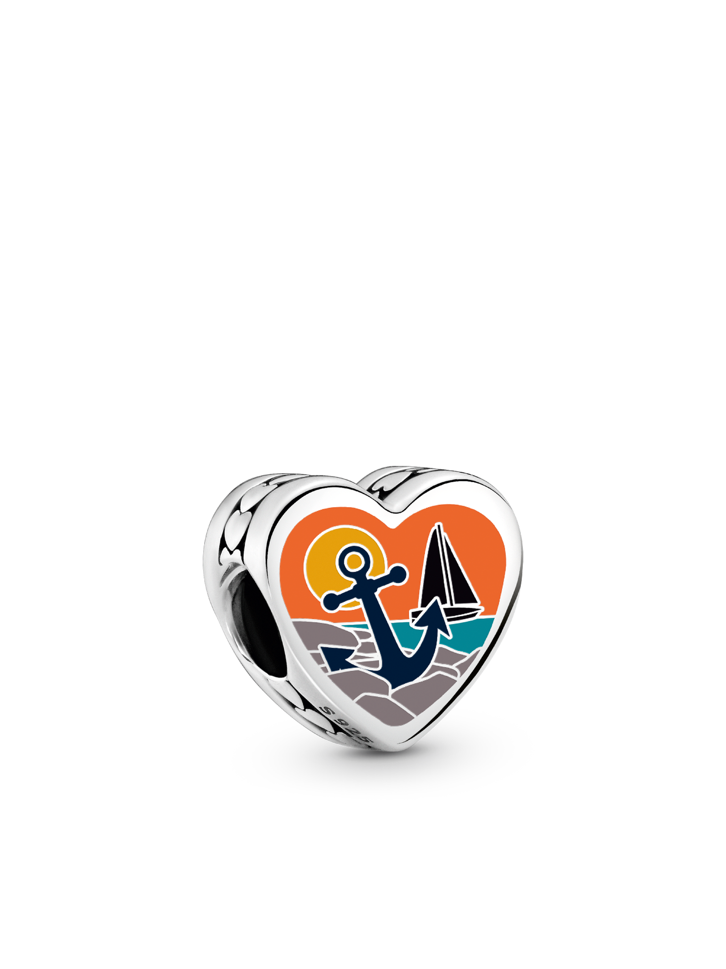 Женский шарм Pandora Rhode Island Heart Charm, цвет: Серебро — фото 1