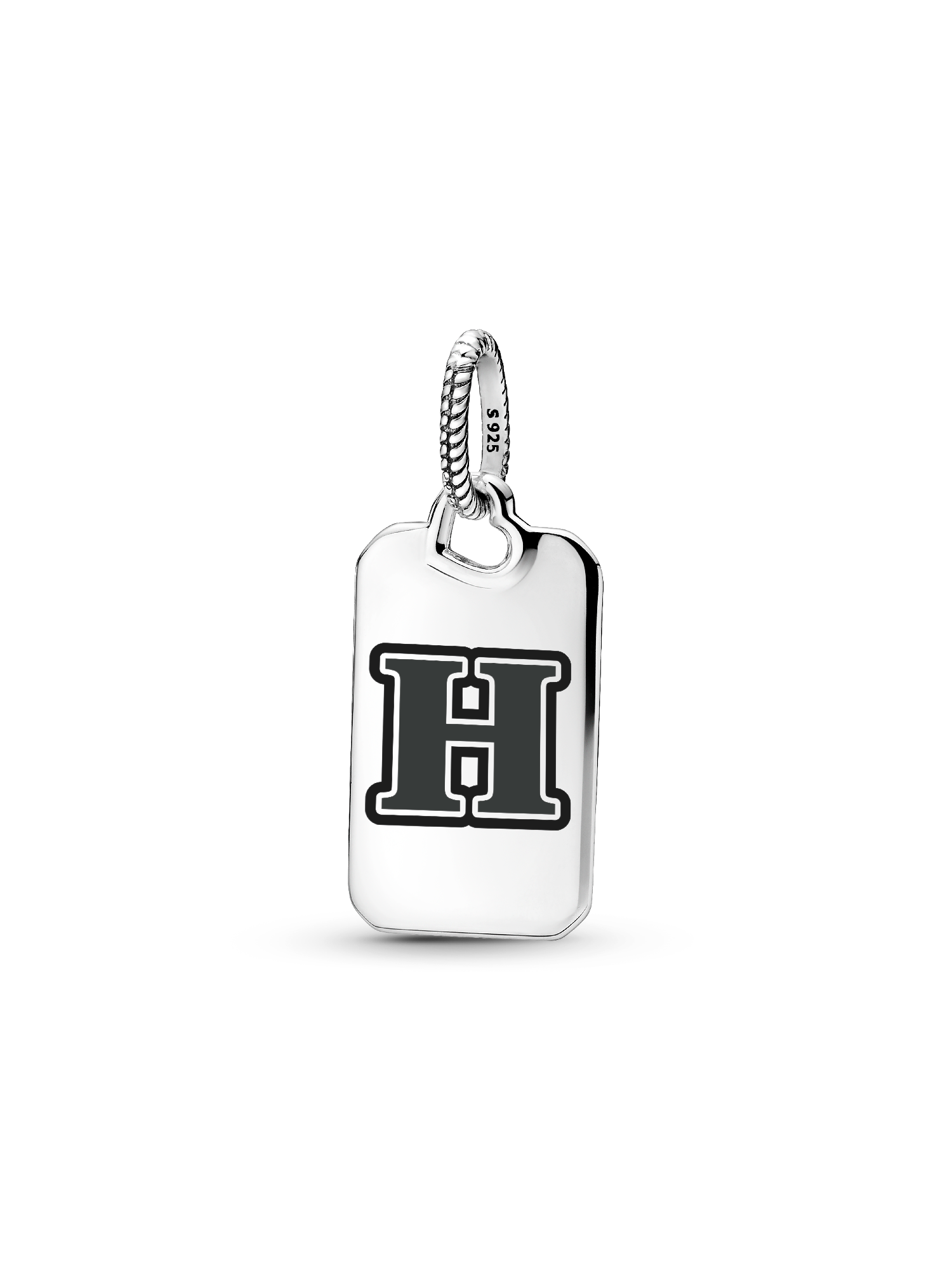 Letter H Rectangle Pendant