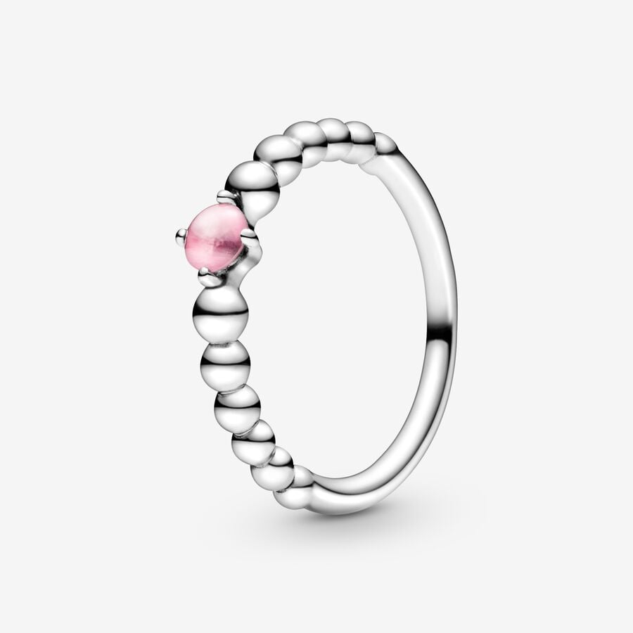 FINAL SALE - October Petal Pink Beaded Ring image number 0
