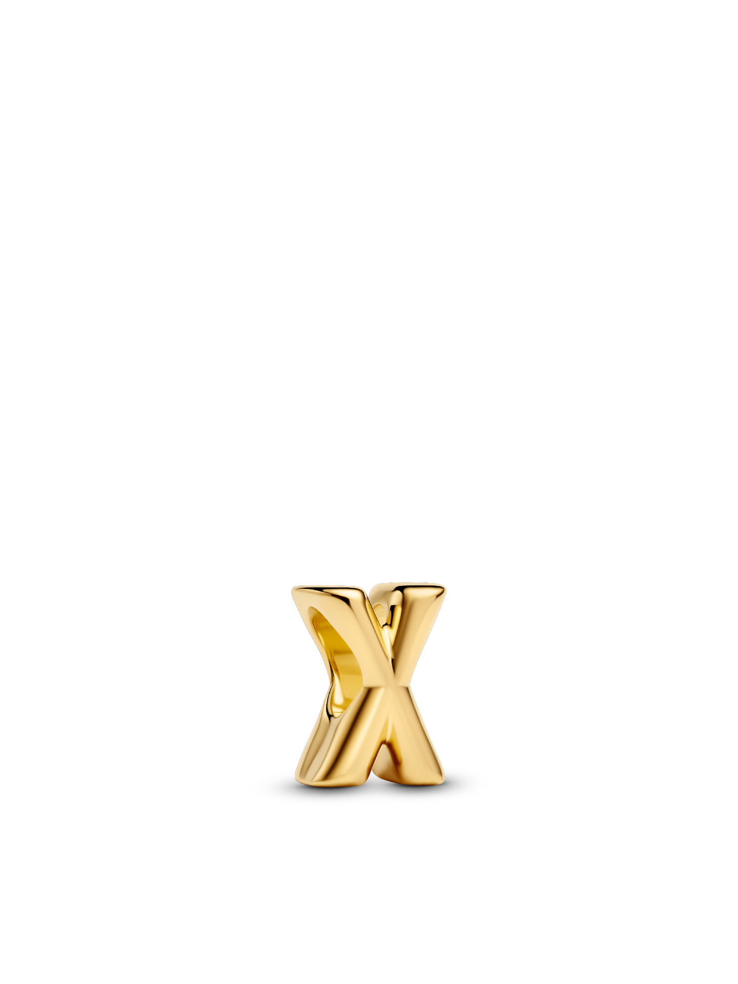 Женский шарм Pandora Letter X Alphabet Charm, цвет: Позолоченный — фото 1