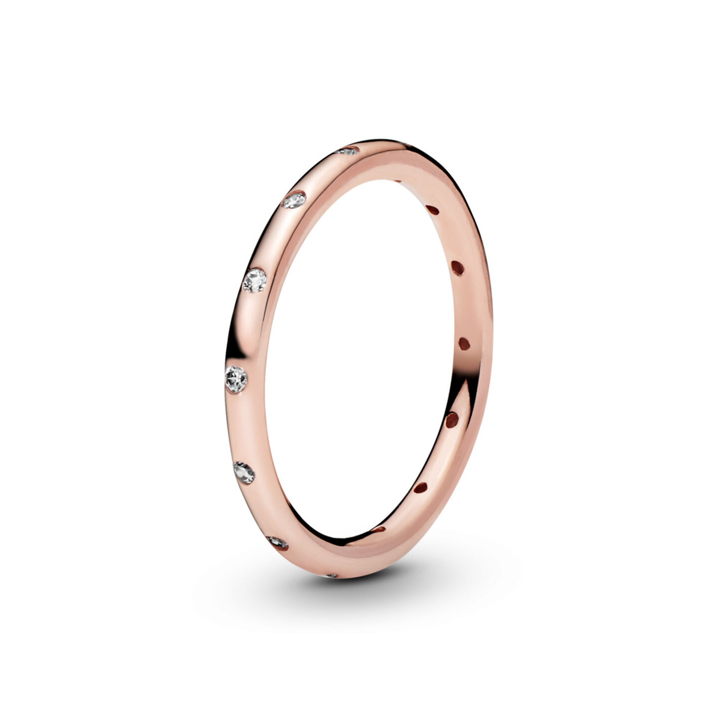 Женское кольцо Pandora Simple Sparkling Band, Rose gold plated, цвет: Покрытие розовым золотом — фото 2