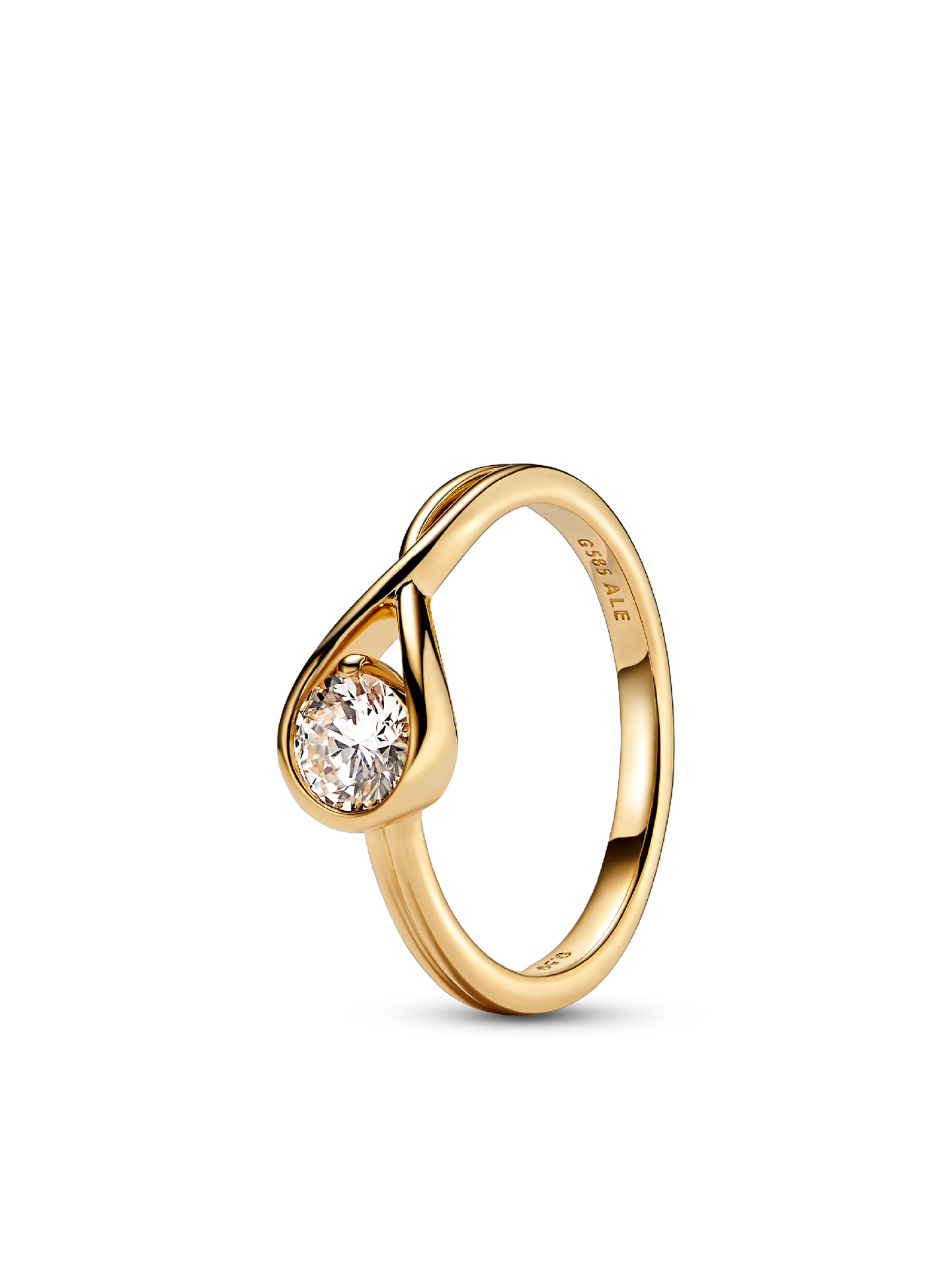 Женские кольца Pandora Infinite 14k Gold Lab-grown Diamond #159446C01, цвет: Золотой