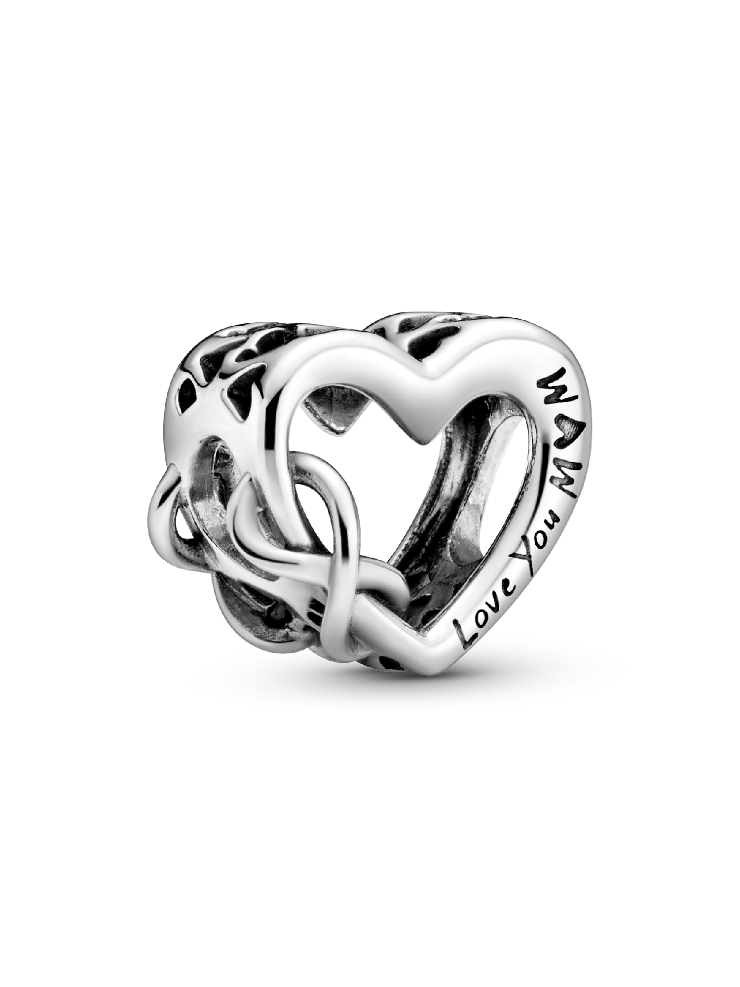 Love You Mom Infinity Heart Charm