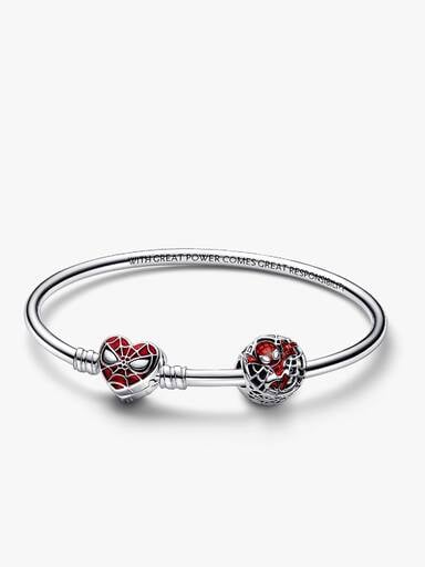 Marvel Spider Man Charm and Bangle Set