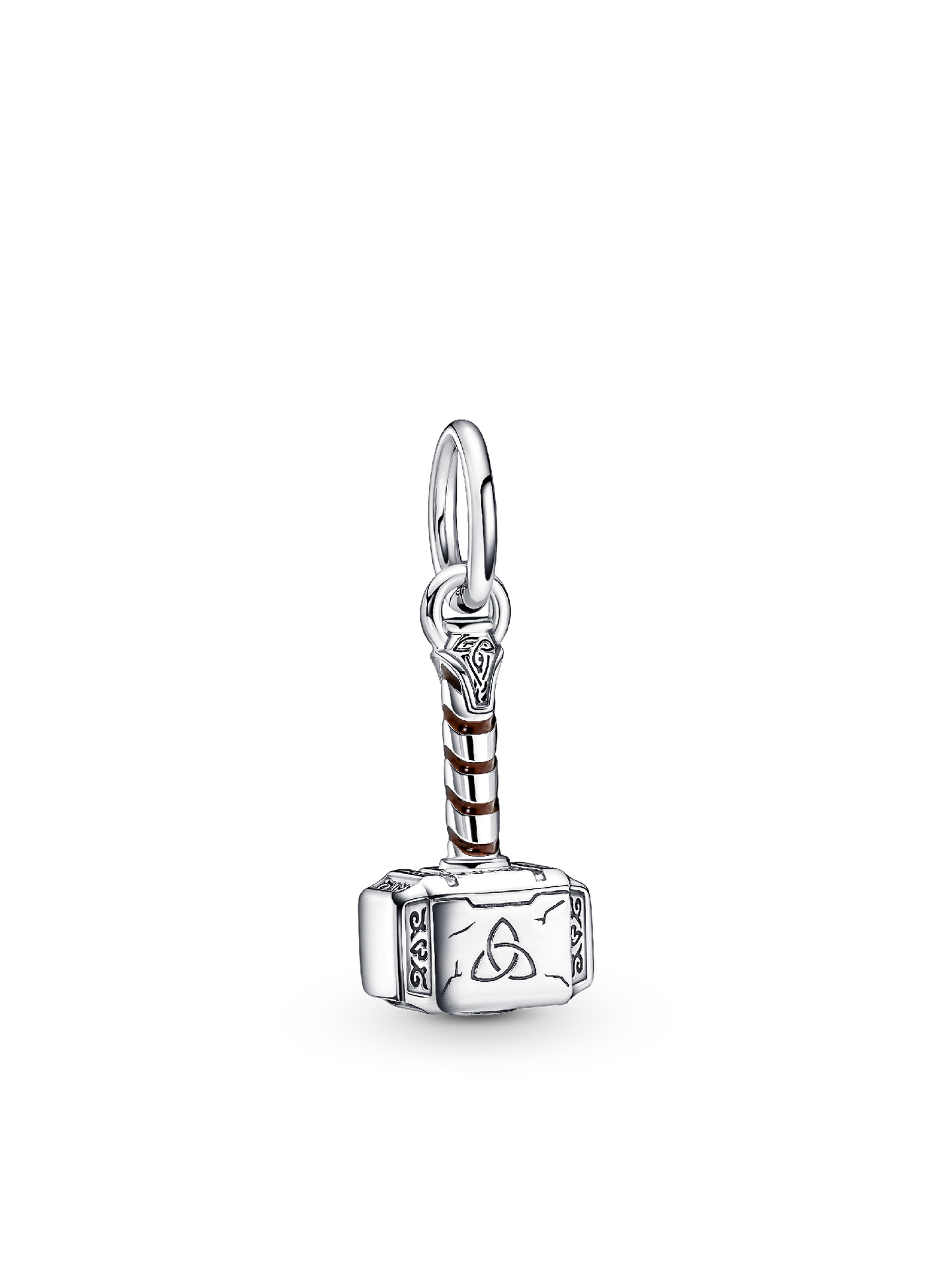 Женский шарм Pandora Marvel The Avengers Thor's Hammer Dangle Charm, цвет: Серебро — фото 1