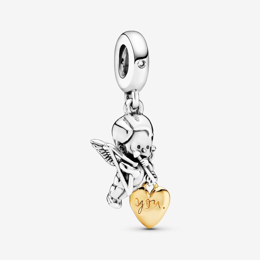 FINAL SALE - Cupid and You Heart Dangle Charm image number 0
