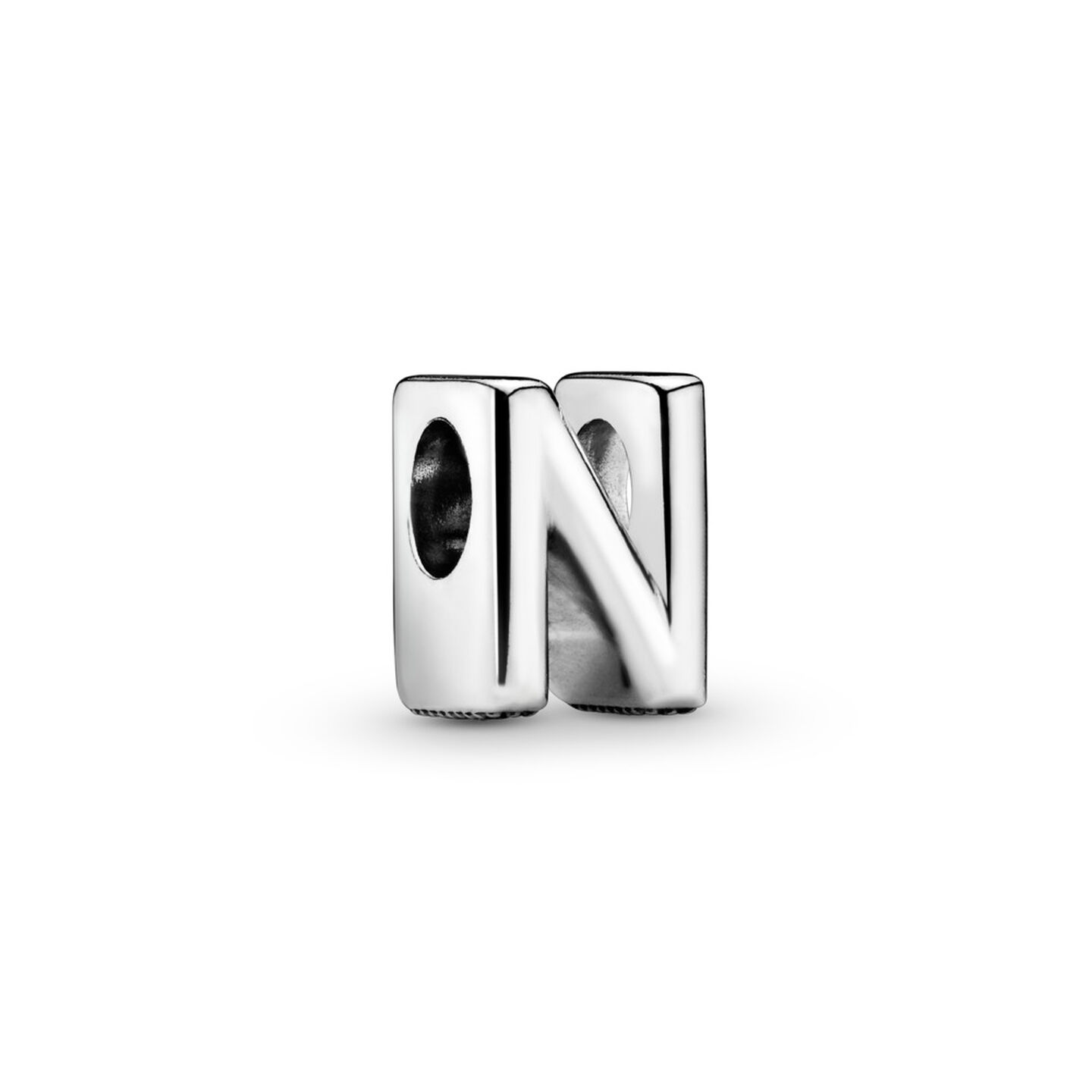 Женский шарм Pandora Letter N Alphabet Charm, Sterling silver, цвет: Серебро — фото 2