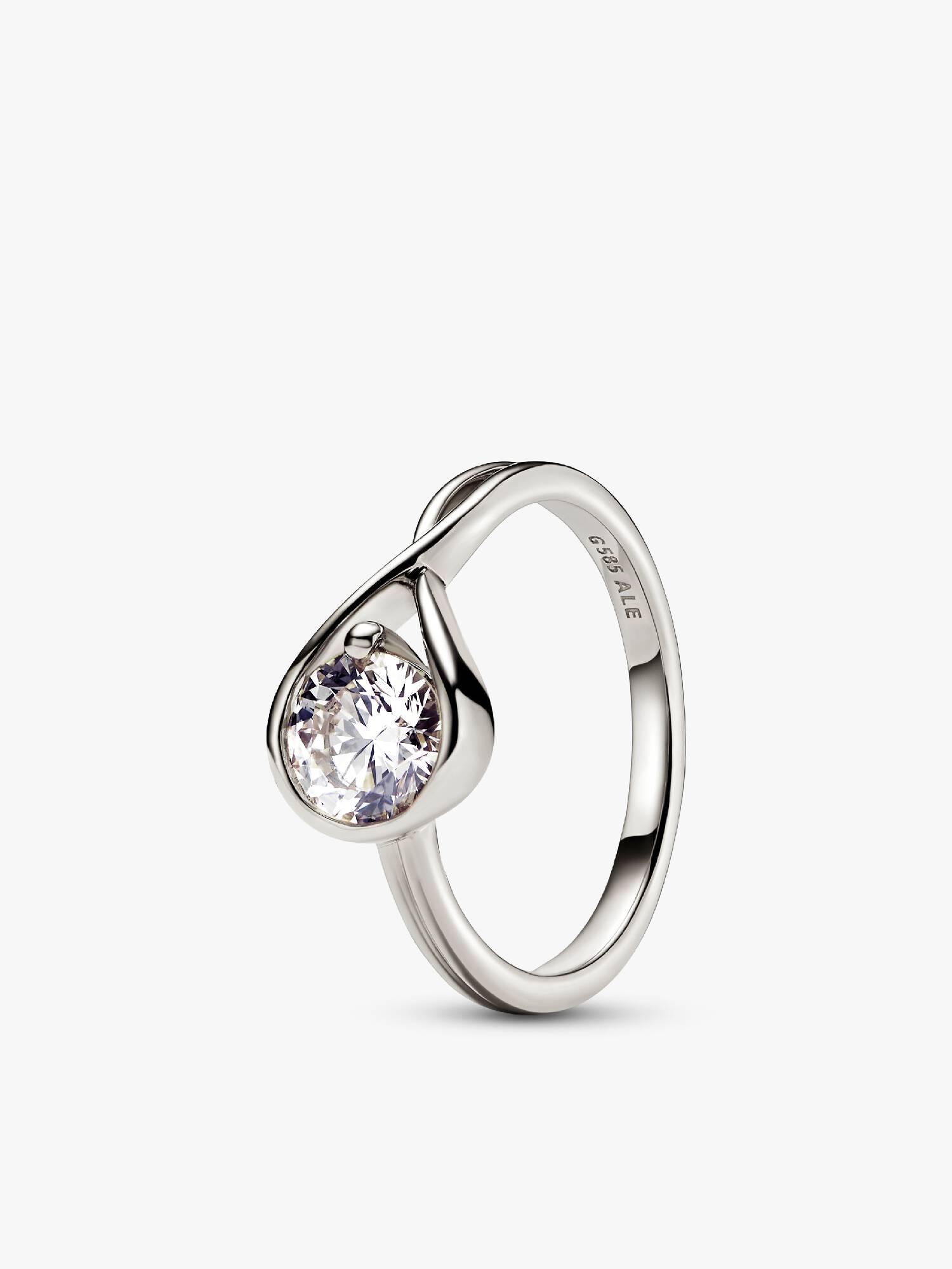 Pandora Infinite 14k White Gold Lab-grown Diamond Ring