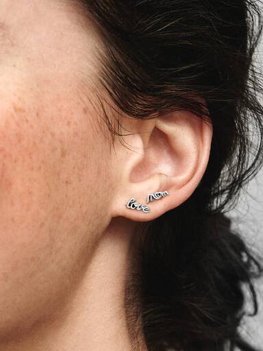 FINAL SALE - Love Mom Stud Earrings