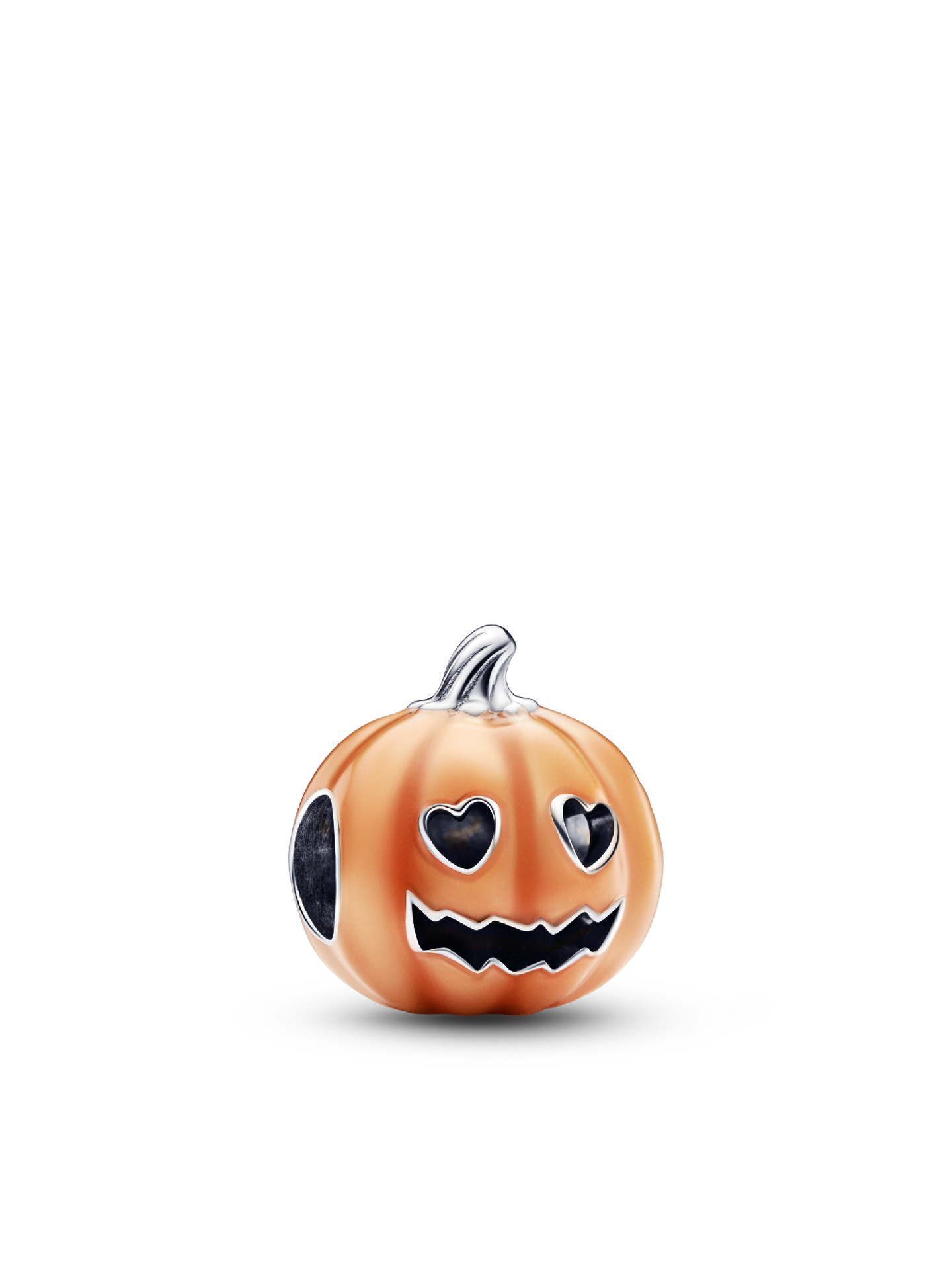 Женский шарм Pandora Glow-in-the-dark Spooky Pumpkin Charm, цвет: Серебро — фото 1