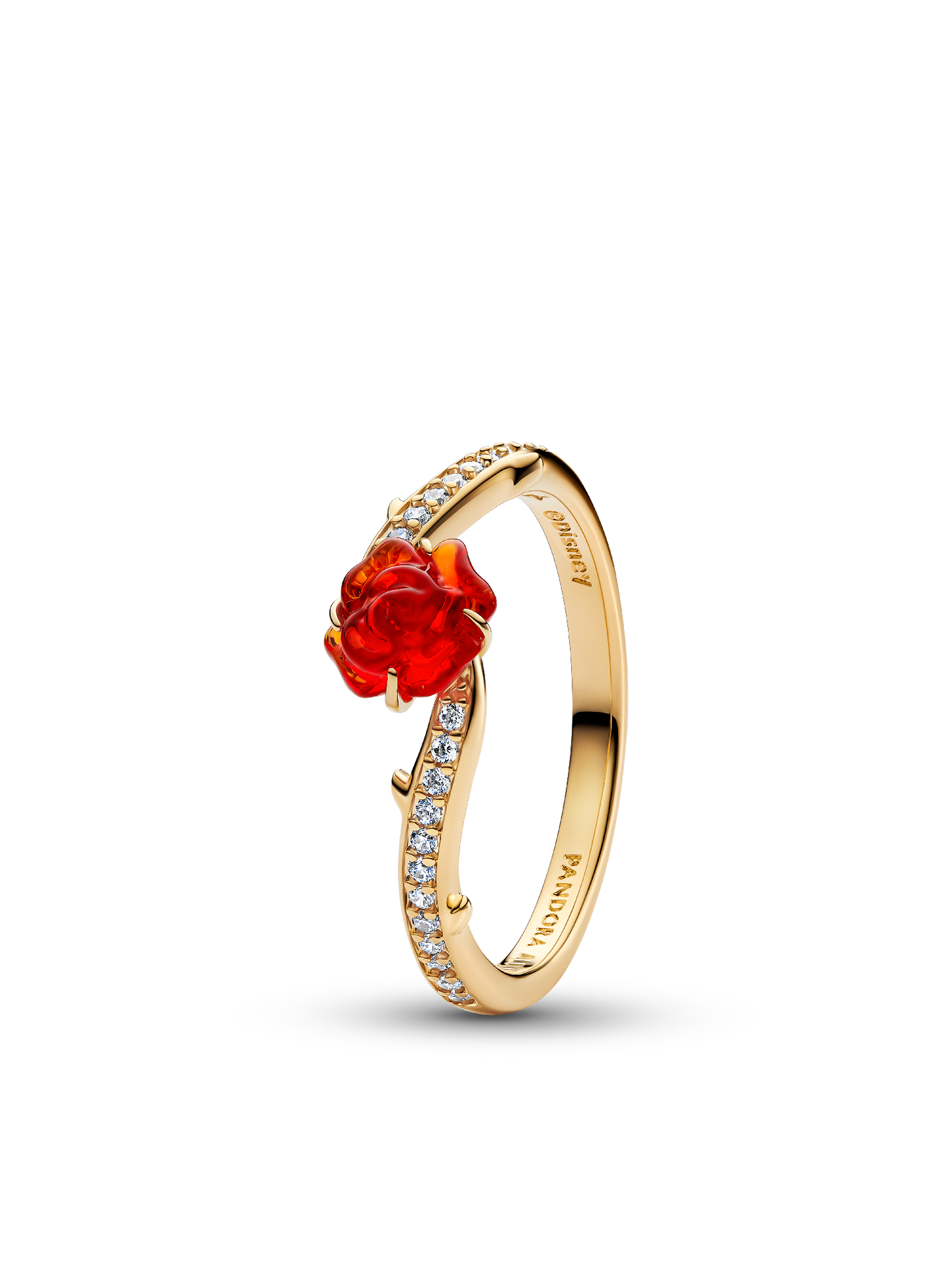 Женское кольцо Pandora Disney Beauty and the Beast Enchanted Rose, цвет: Позолоченный — фото 1
