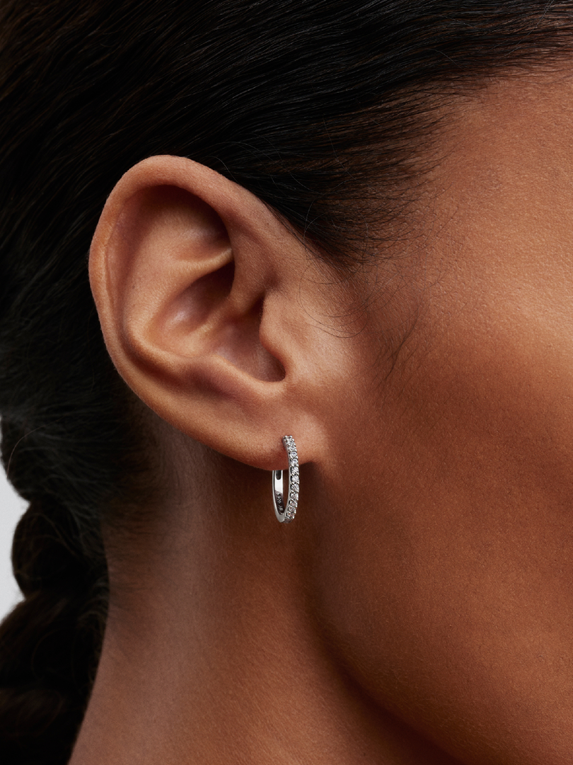 Sparkling Mini Hoop Earrings