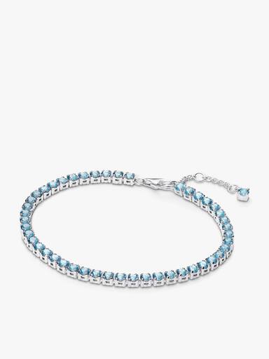 Sparkling Light Blue Tennis Jewelry Set
