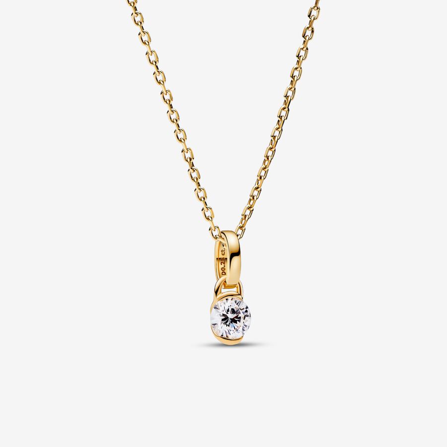 Pandora Talisman Lab-grown Diamond Infinity Pendant Necklace 0.25 carat tw 14k Gold image number 0