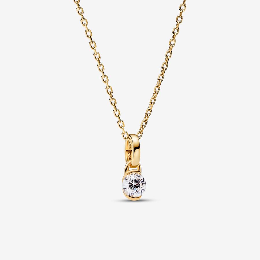 Pandora Talisman Lab-grown Diamond Infinity Pendant Necklace, 14 K Gold, 0.25 carat TW image number 0