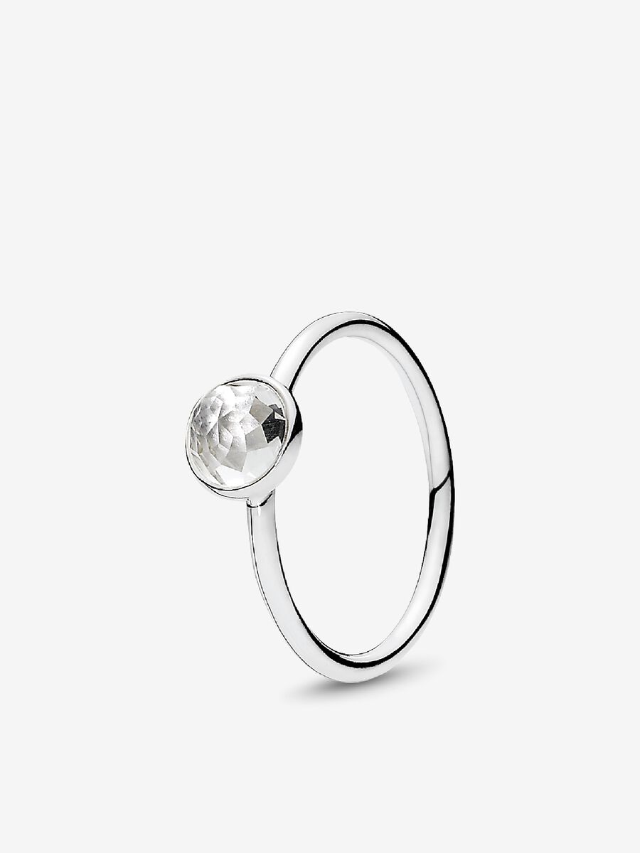 April Droplet Ring, Rock Crystal