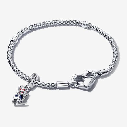 JB, Jewelry, Vintage Jb Sterling Silver Charm Bracelet Double Link Safety  Chain Monogram J