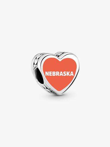 Nebraska Heart Charm