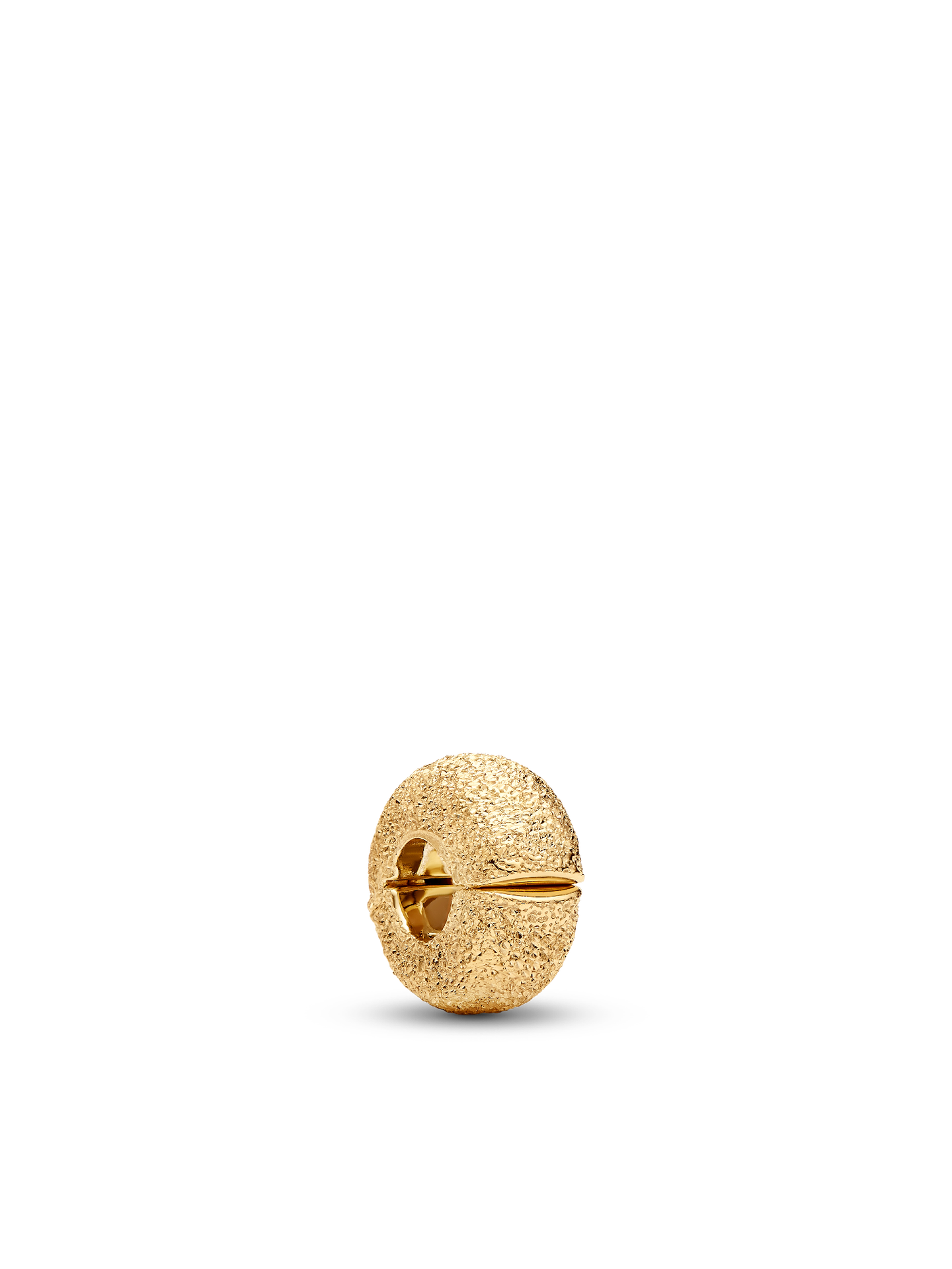 Женский шарм Pandora Textured Mini Clip Charm, Gold plated, цвет: Позолоченный — фото 1