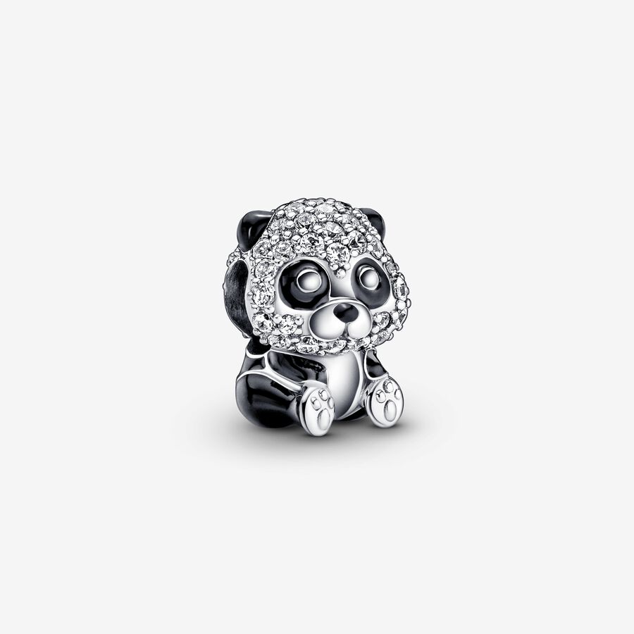 Sparkling Cute Panda Charm | Sterling silver | Pandora US