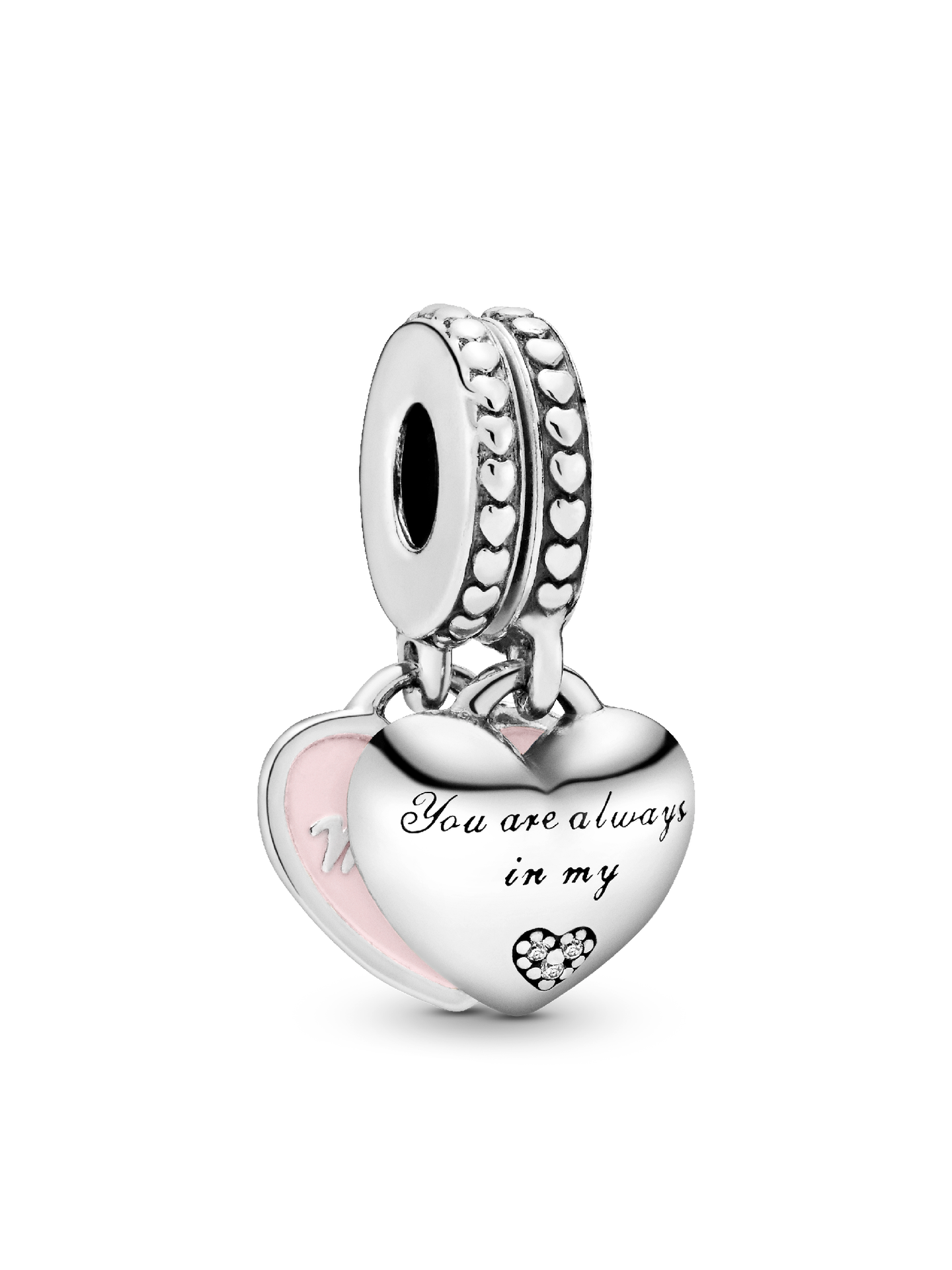 Женский шарм Pandora Mother & Daughter Hearts Dangle Charm, цвет: Серебро — фото 1