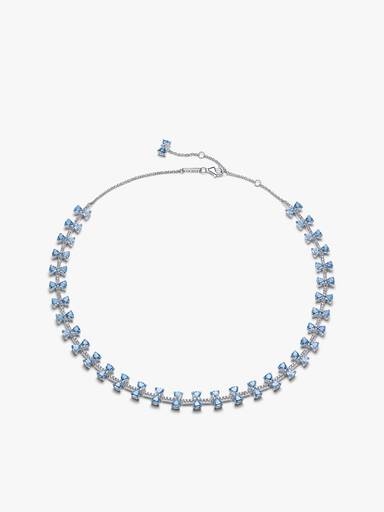 Bridgerton Blue Bow Necklace & Earring Set