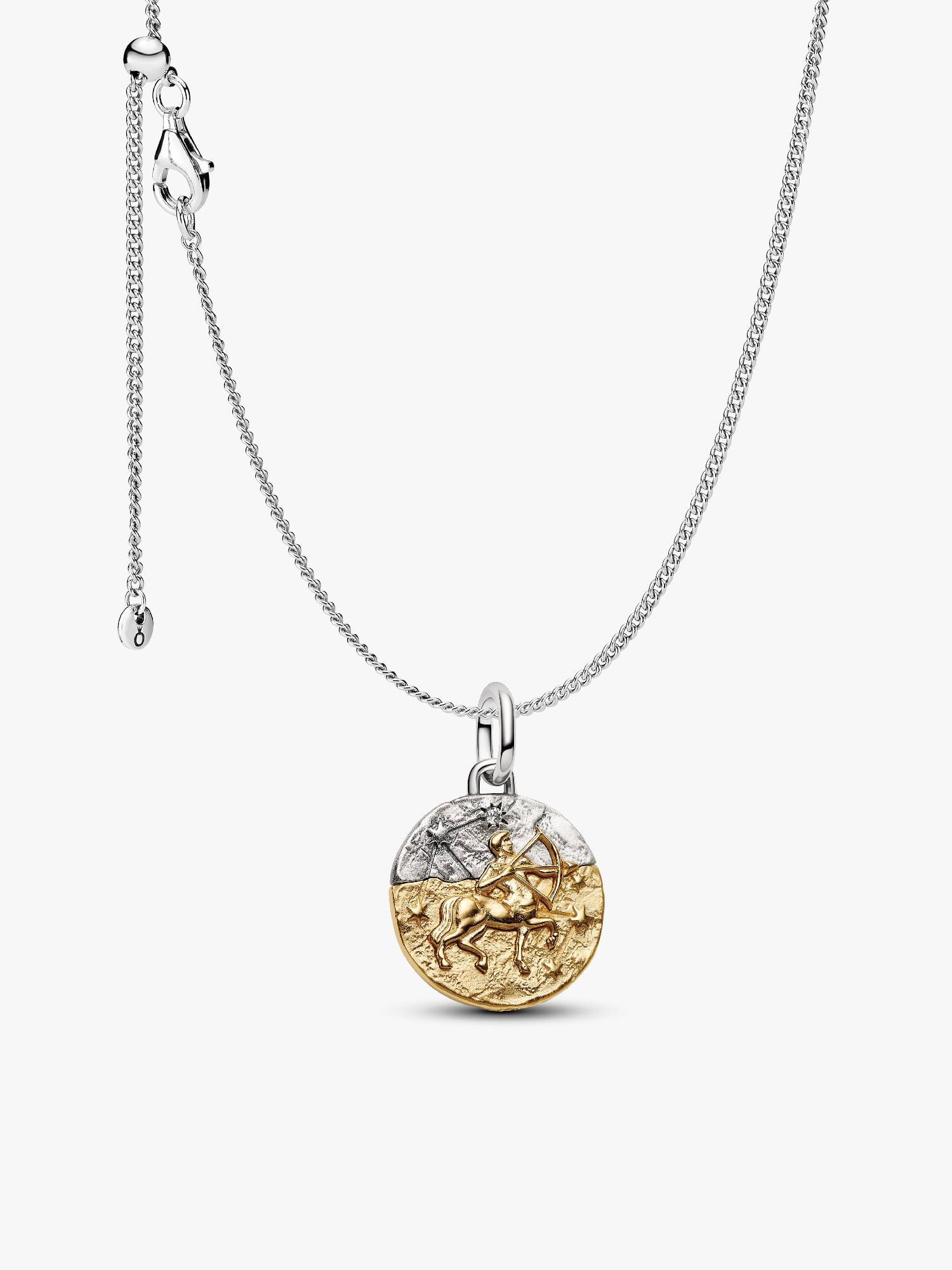 Sagittarius Medallion Charm Necklace Set
