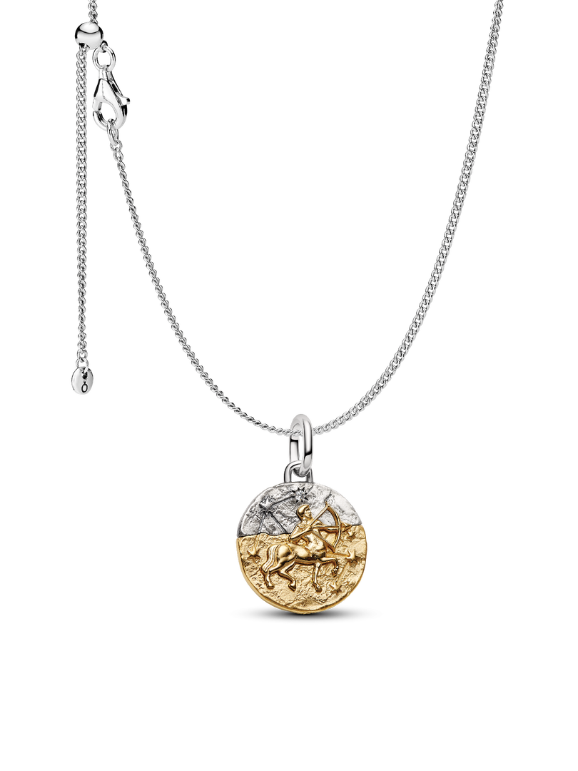 Sagittarius Medallion Charm Necklace Set