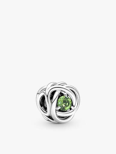 August Birthstone Eternity Circle O Pendant Set