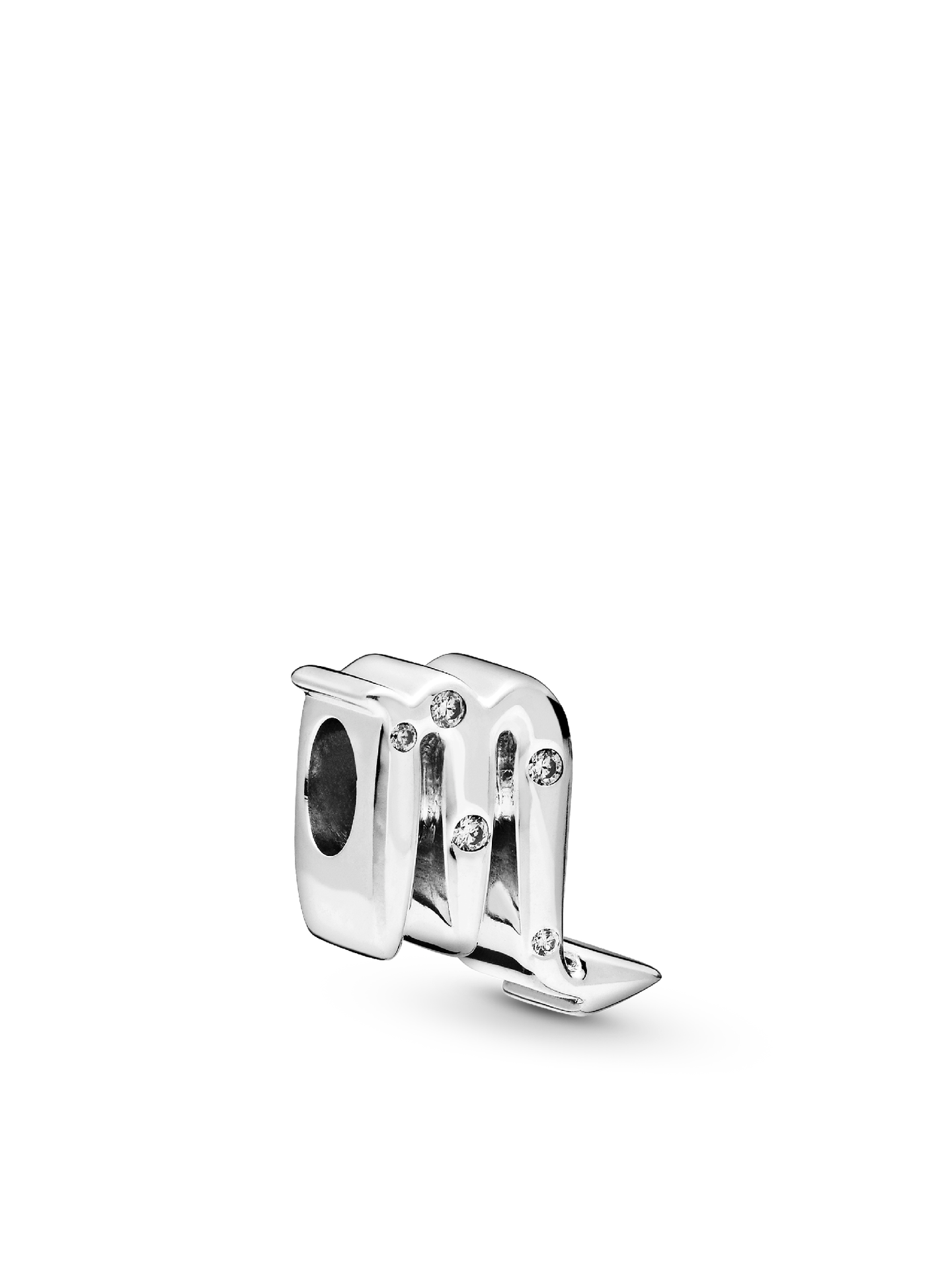 Женский шарм Pandora Sparkling Scorpio Zodiac Charm, цвет: Серебро — фото 1