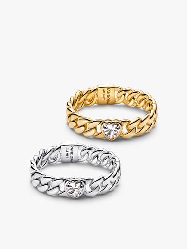 Cuban Heart Friendship Ring Duo